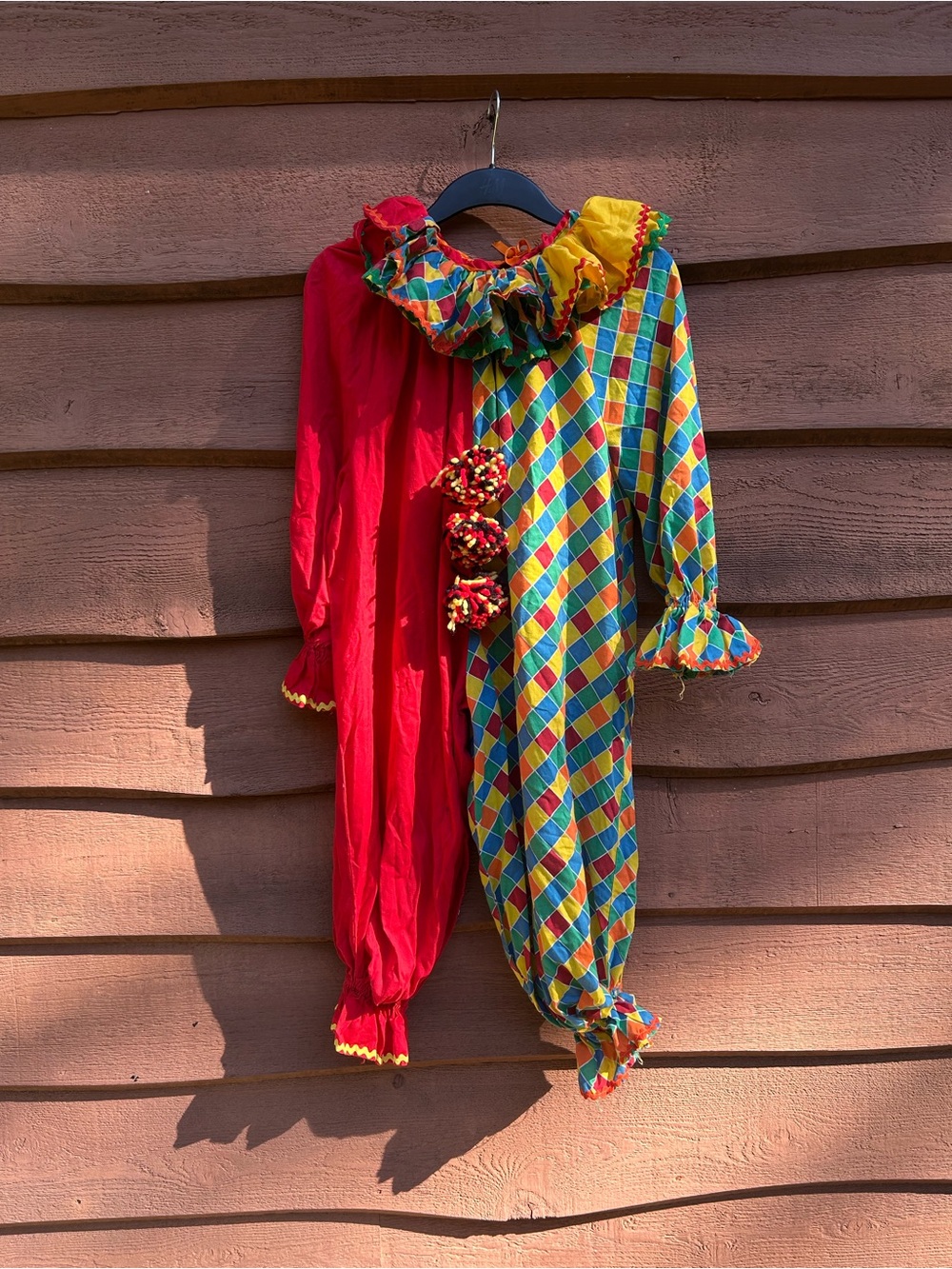 ❌SOLD❌Vintage Handmade Kids Red Clown Costume Jumpsuit